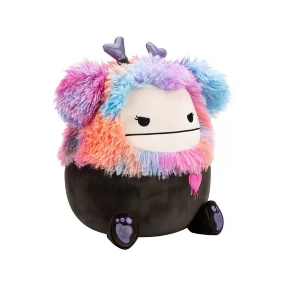NEW ! Squishmallows Frumpy Bigfoot Plush 12" Pink Black Fuzzy Valentine Monster - Picture 5 of 7